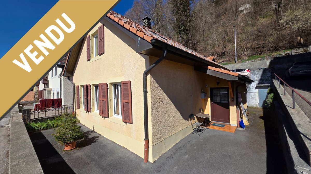 Charmante maison individuelle vendue au Locle par Apache Immobilier