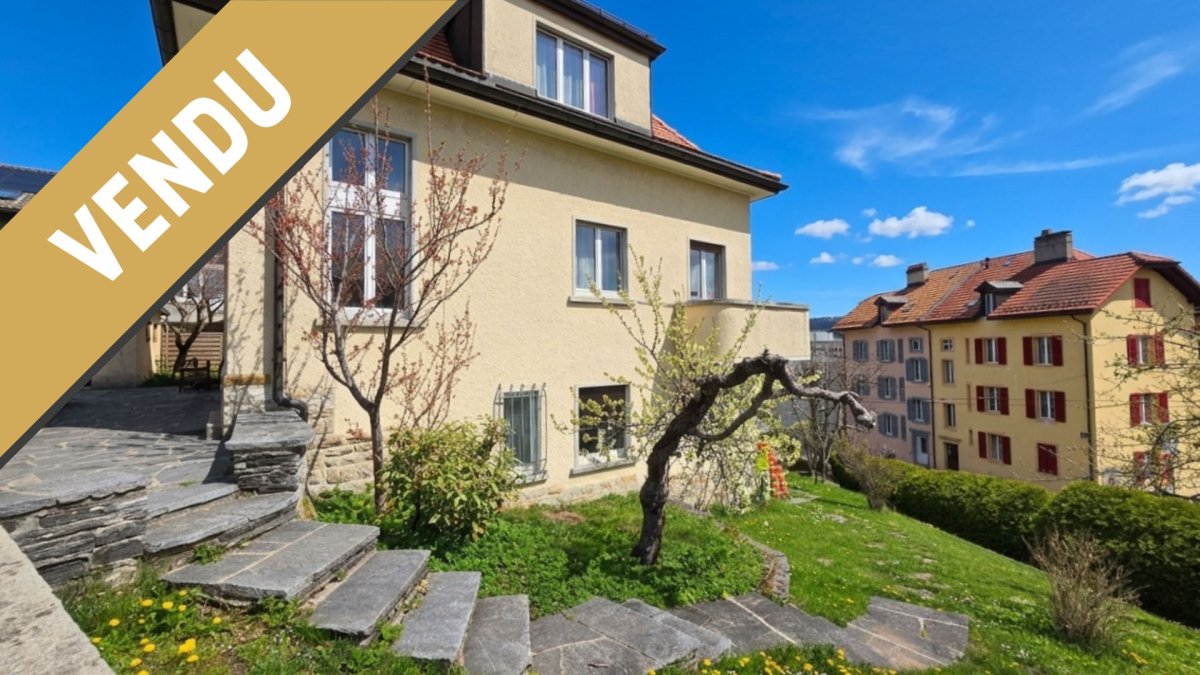 Villa familiale de caractère vendue à La Chaux-de-Fonds par Apache Immobilier